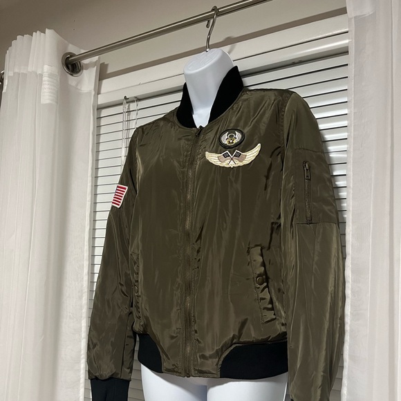 Aviation Bomber Jacket with Fur - Picture 1 of 7